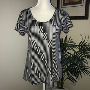 LuLaRoe Stretch Top XS Black White